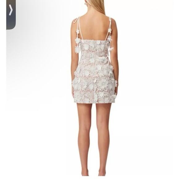 Elliatt Isles Floral Applique Mini Dress, Size S, White, NWT $328 - Picture 2 of 16